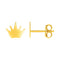 14k Yellow Gold Post Earrings with Crowns